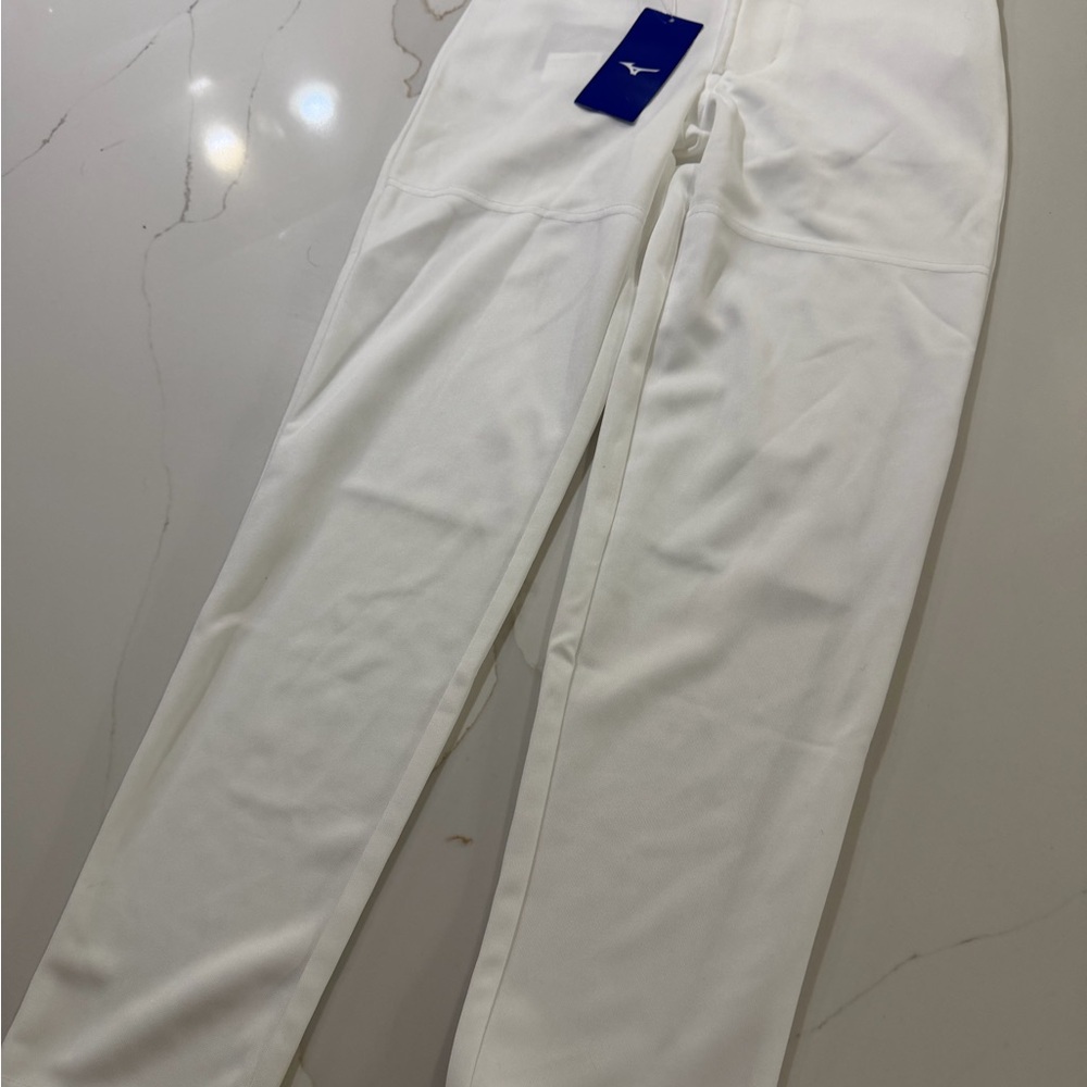 NWT Mizuno Youth M White Baseball Pants